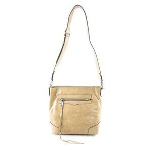 Rebecca Minkoff Regan Slim Bucket Bag Leather Cammeo Tan NWT $275 [jb]